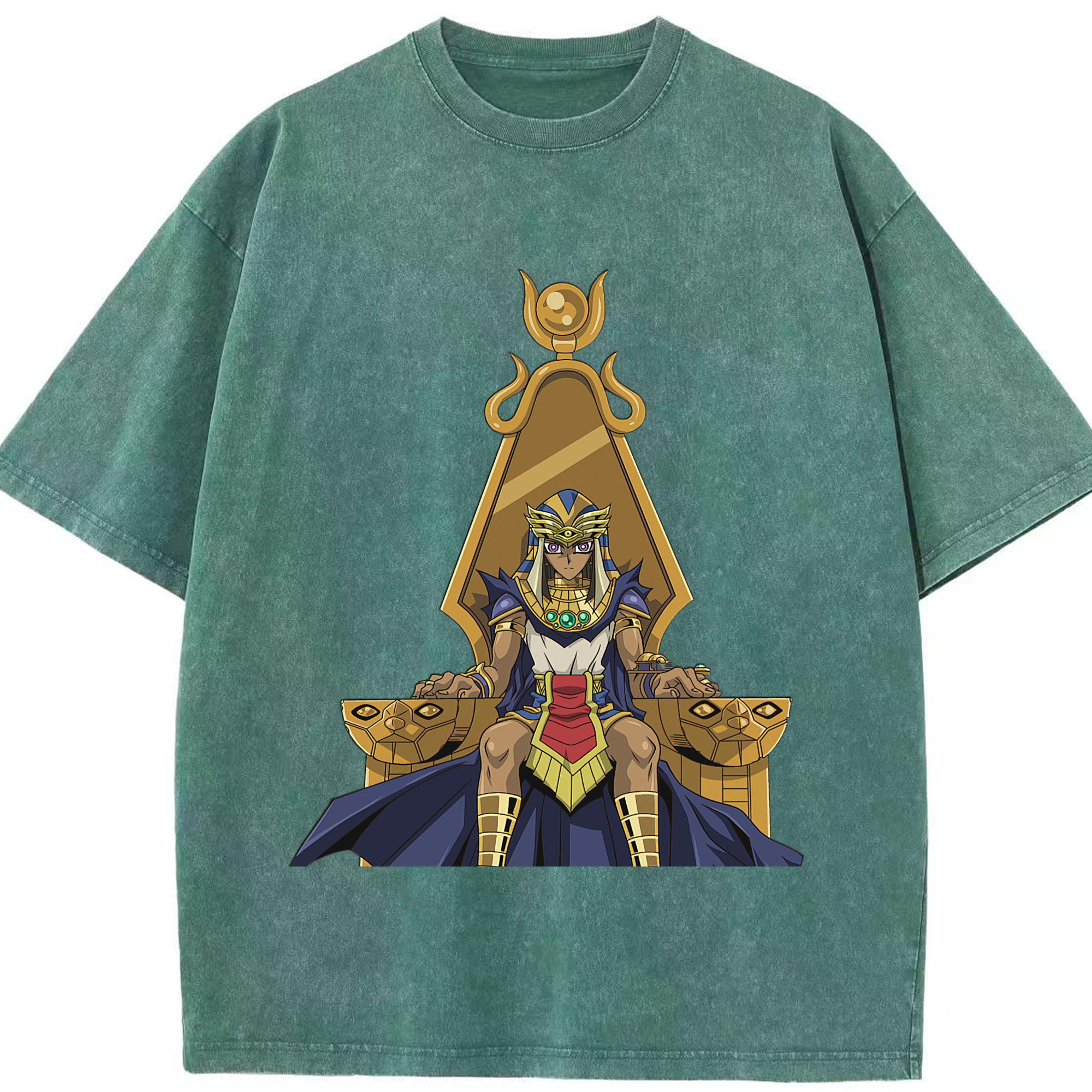 （画像用） 遊☆戯☆王 Yu-Gi-Oh! 綿100% ヴィンテージ風 半袖Tシャツ（フロントプリント）